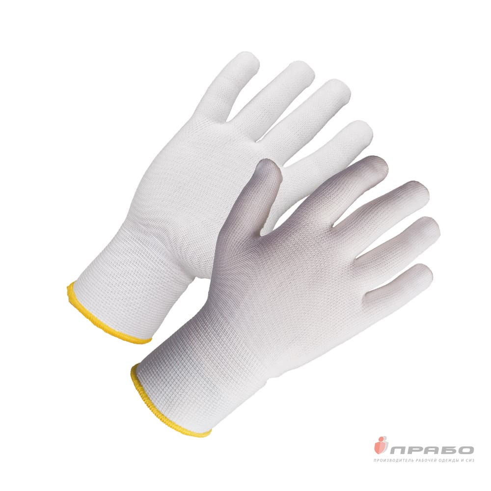 Перчатки бесшовные из полиэстера Jeta Safety JS011p (13 класс), белые,