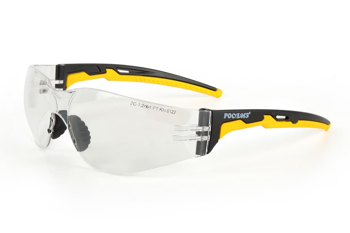 Очки открытые РОСОМЗ О15 HAMMER ACTIVE StrongGlass (2C-1,2PC) с мягким носоупором, прозр. (11537-5)