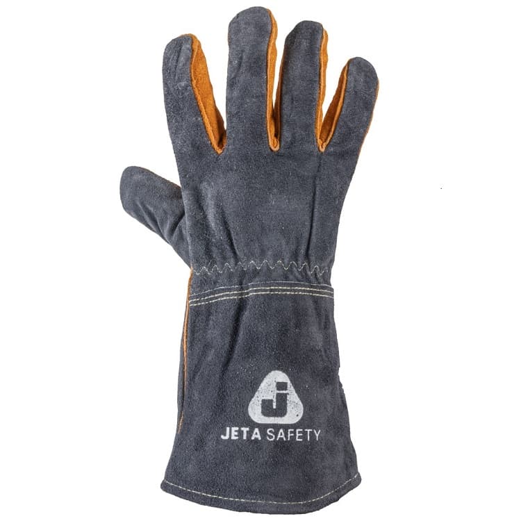 Краги сварочные c подкладкой и усиленными швами JWK502 FERRUS COMFORT Jeta Safety серые