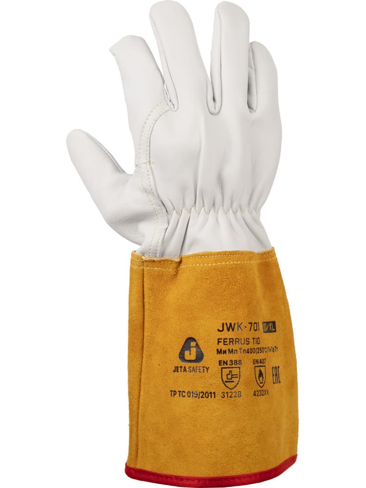 Краги сварочные кожаные JWK-701 FERRUS TIG Jeta Safety
