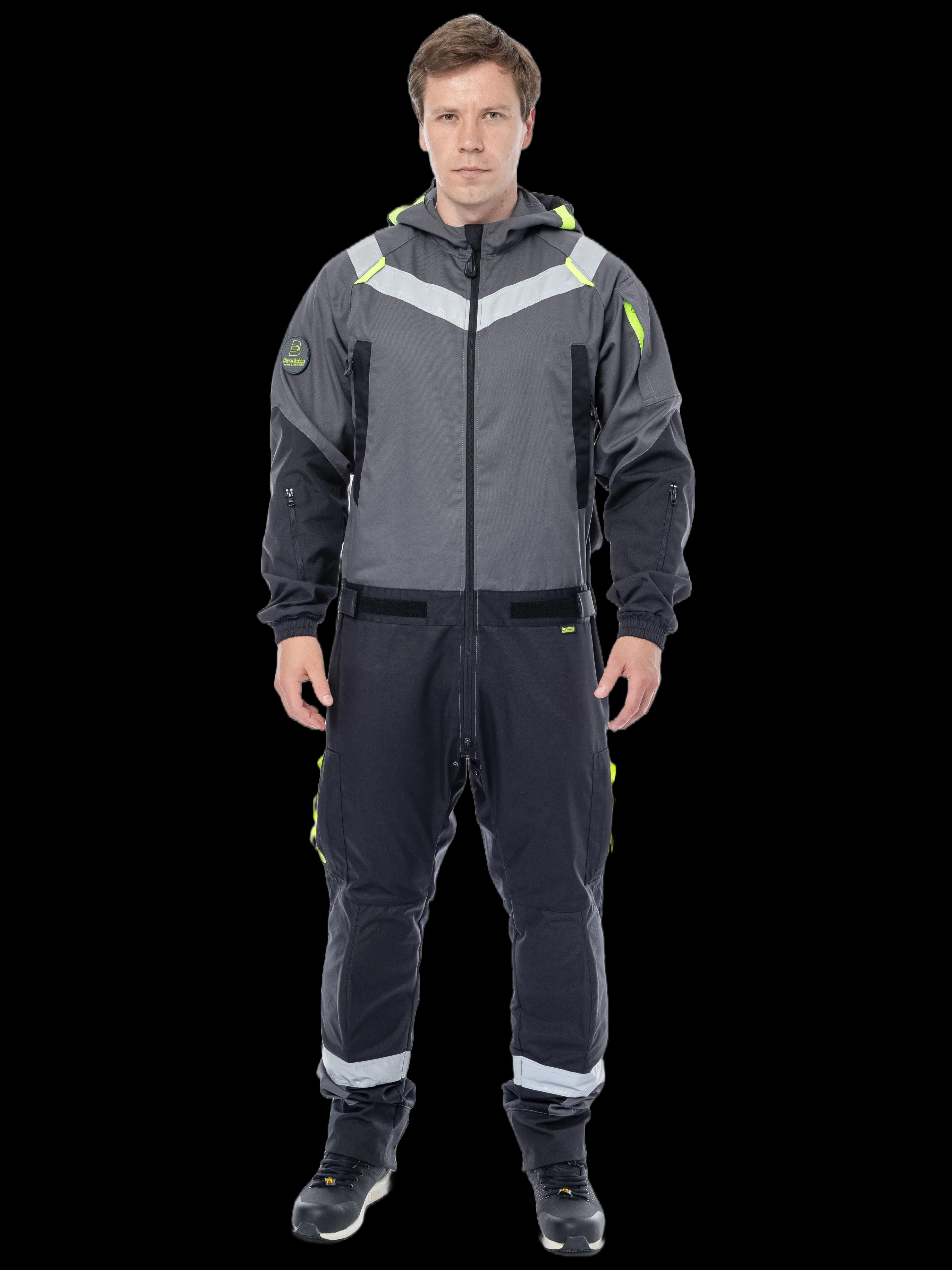 Летний комбинезон Brodeks KS 503, серый/черный