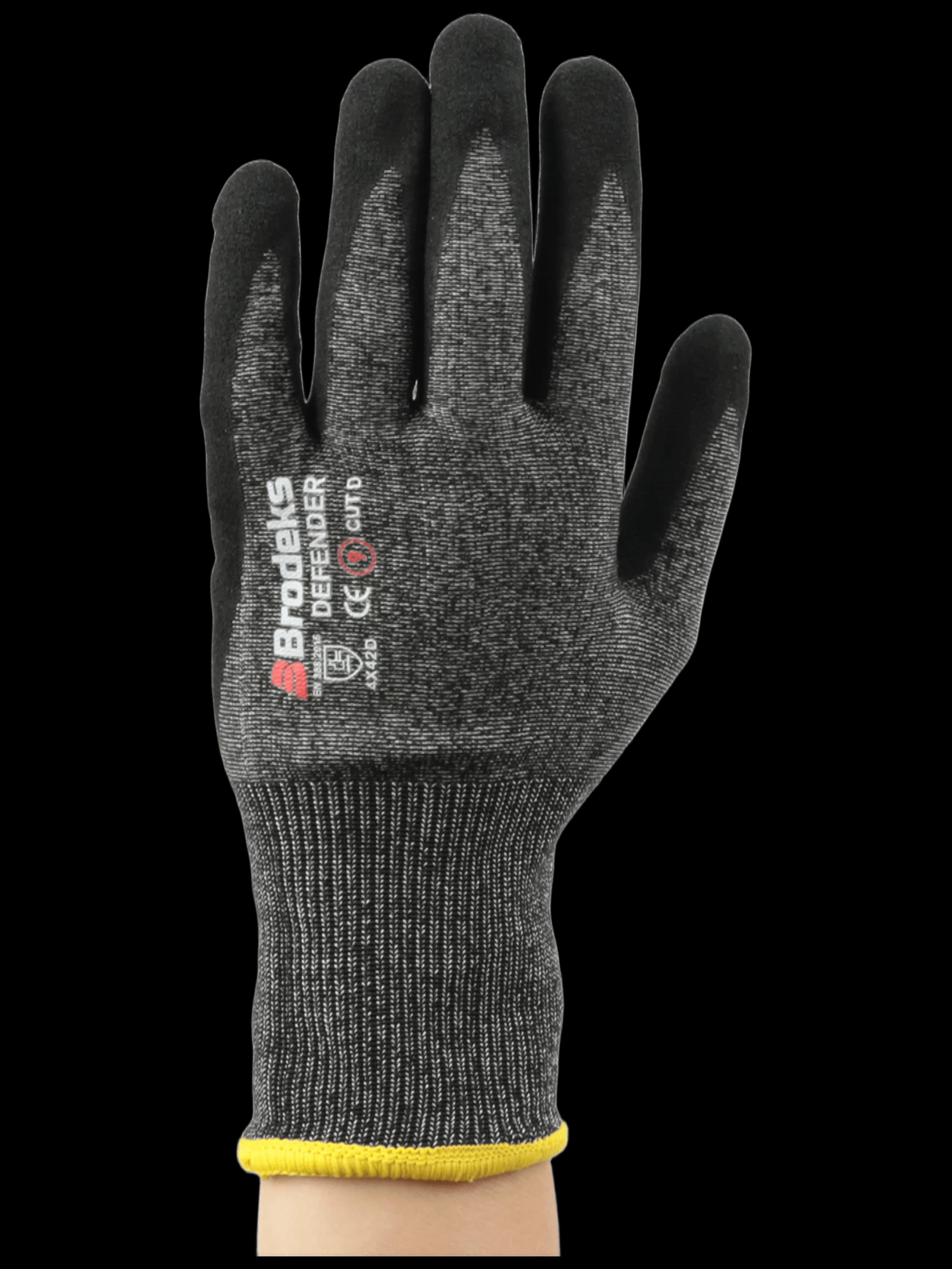 Перчатки рабочие Brodeks GC-21, серый/черный (8)