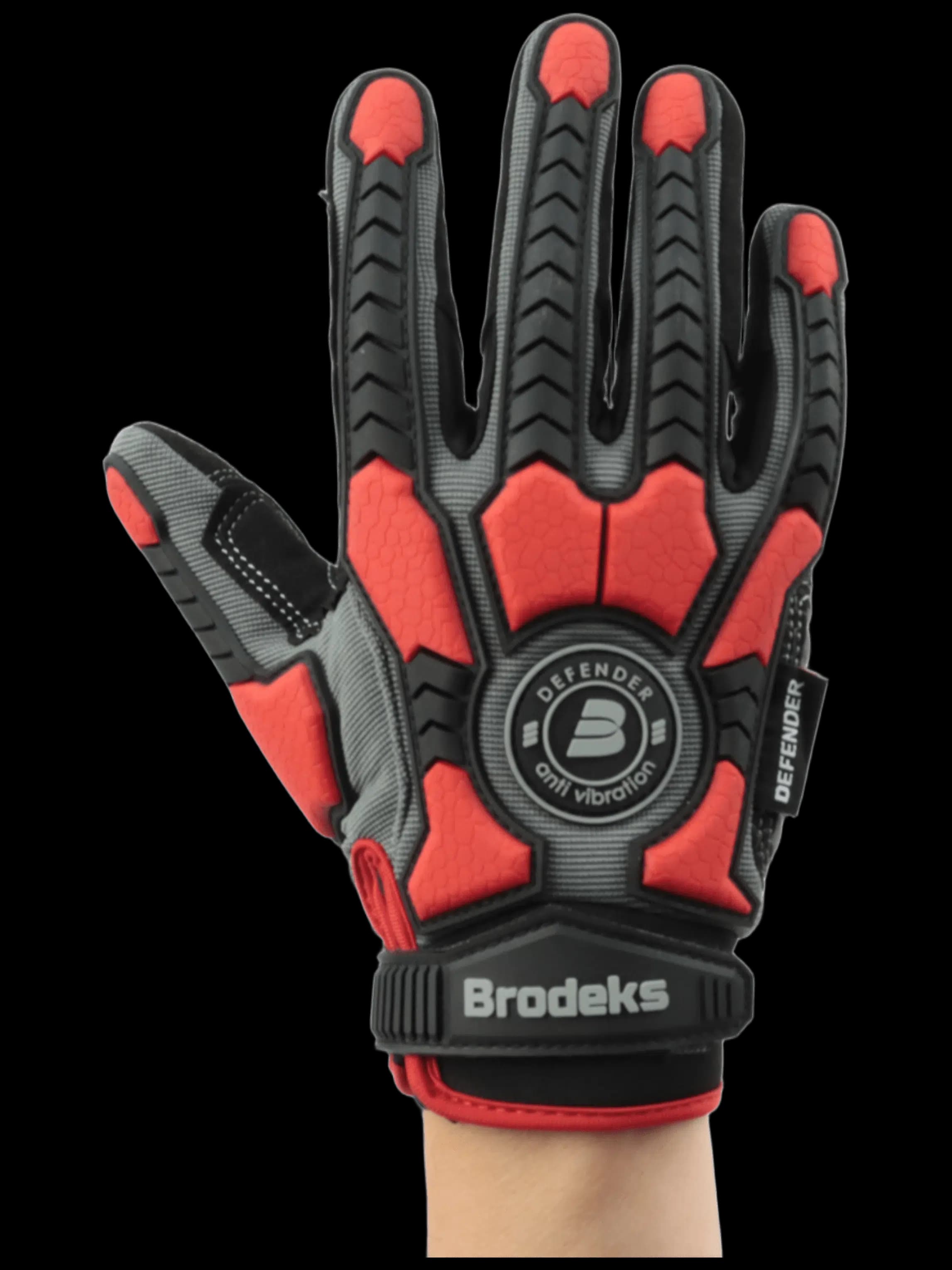Перчатки рабочие Brodeks G-63i, Серый/Черный/Красный (8)